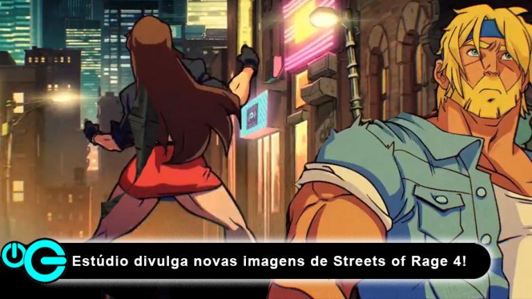 Montagem com as imagens divulgadas sobre o quarto filme da franquia de Streets of Rage 4
