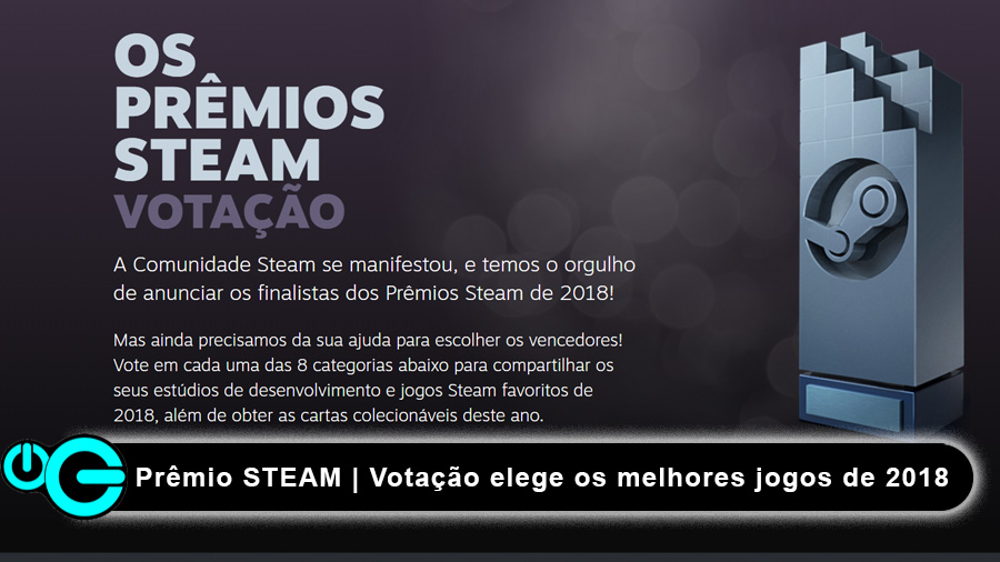 Premiação reúne os melhores games de 2018. Foto: Reprodução STEAM.