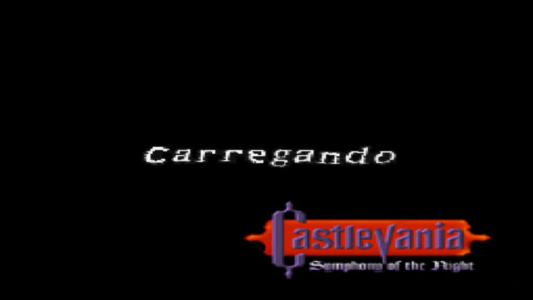 Aquela esperada básica: Tela de carregamento de "Castlevania, Symphony of the Night (1997). Imagem: reprodução