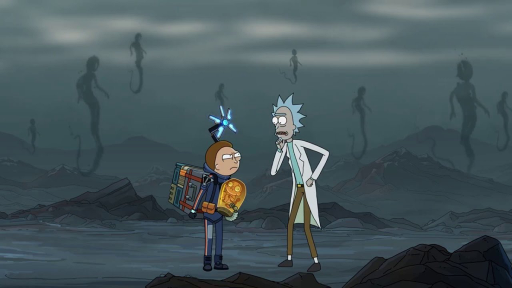 Rick and Morty e Death Stranding (Fonte: Reprodução)