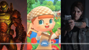 Imagem/Montagem: Doom Eternal/Animal Crossing/Last of Us
