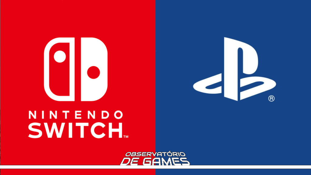 Playstation e Nintendo. Imagem: Montagem/Crédito: Sony e Nintendo