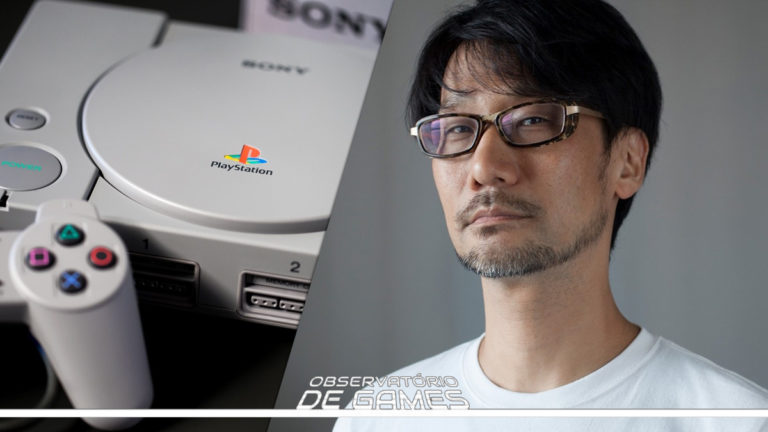 Hideo Kojima e PS1. Imagem: Montagem