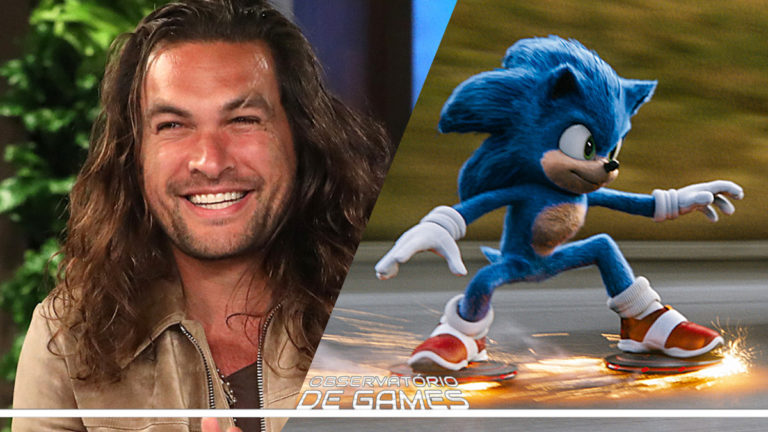 sonic e jason momoa. Imagem: Montagem