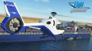 Microsoft Flight Simulator Navio encalhado