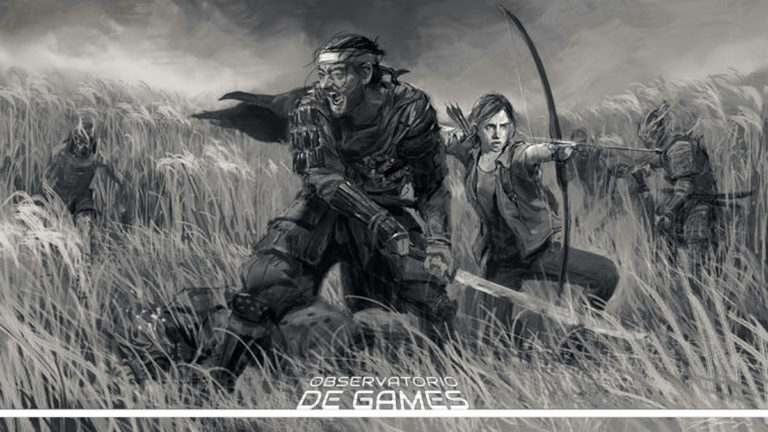 jin sakai e ellie. Arte: Naughty Dog