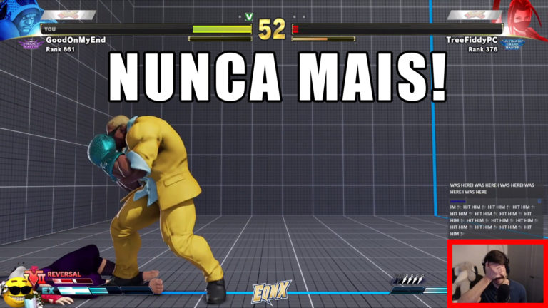 nunca mais Street fighter V