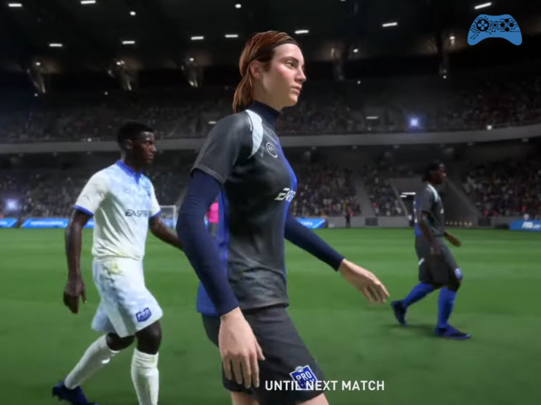FIFA 22: Jogadora Lisa Kerr como personagem do jogo no modo Pro Club