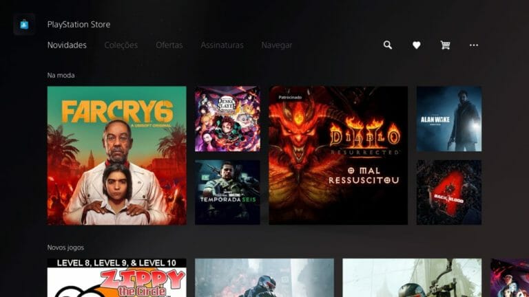 Nova PS Store do PS5