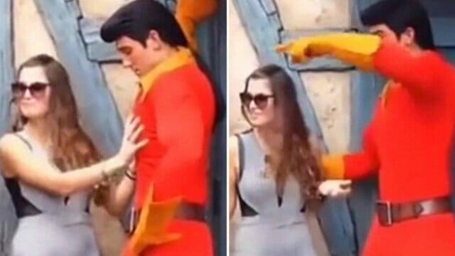 Turista é repreendida após apalpar o peito de ator em parque da Disney Foto: Reprodução/Reddit