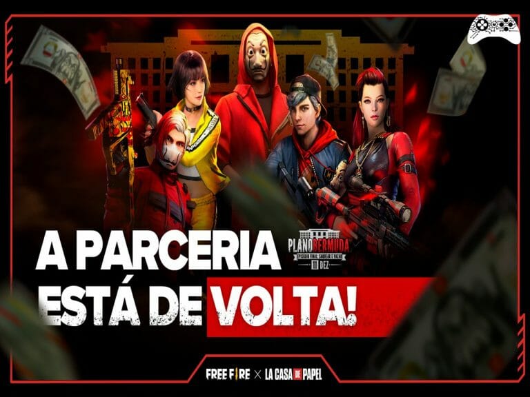 Free Fire La Casa de PApel Saquear e Vazar