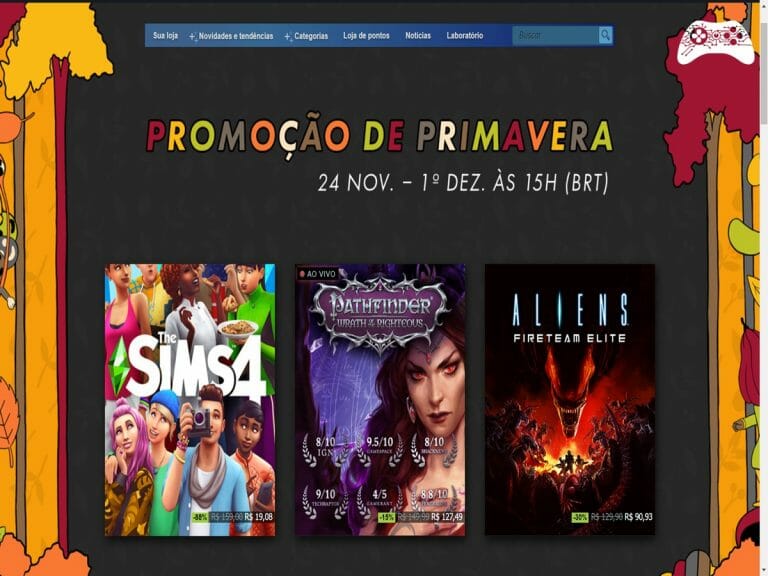 Steam Promocao de Primavera