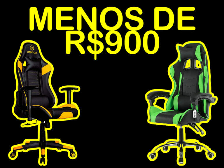 Modelos de cadeira gamer que estão pro menos de 900