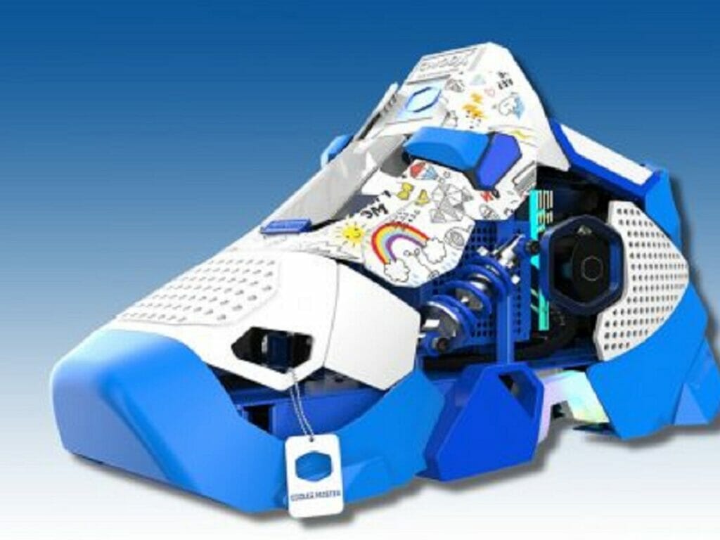 Gabinete em formato de tênis