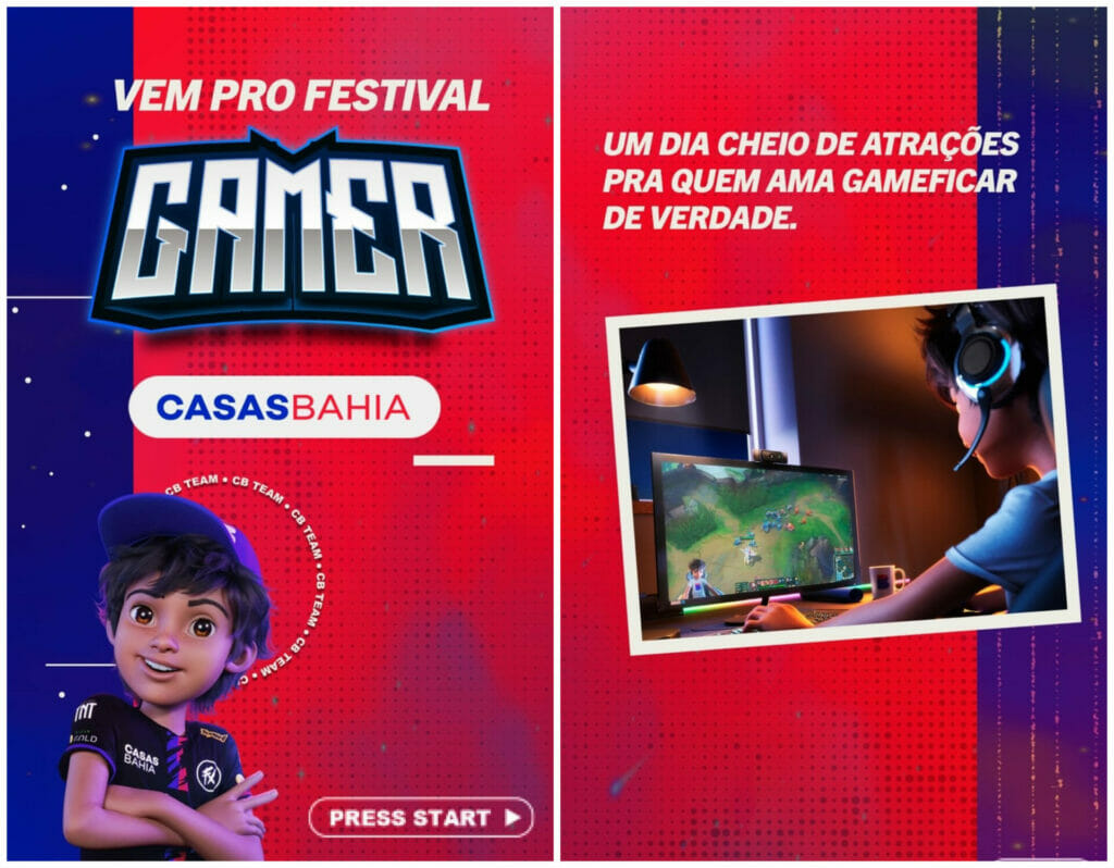 Casas Bahia evento Gamer