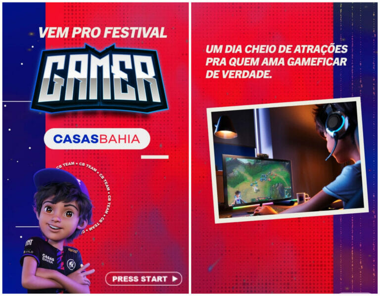 Casas Bahia evento Gamer