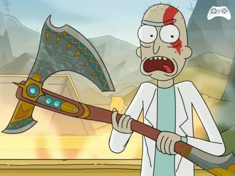 Rick and Morty God of War Ragnarok Promo
