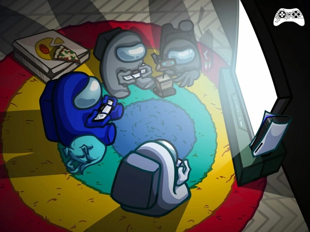 Among Us jogando PS5