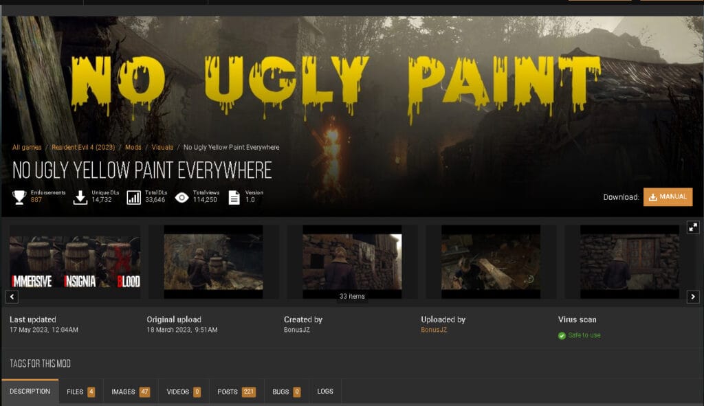 Mod Remoção da tinta