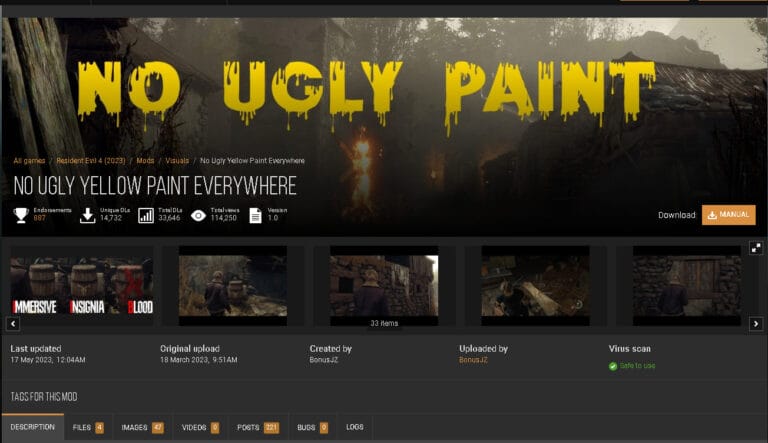 Mod Remoção da tinta