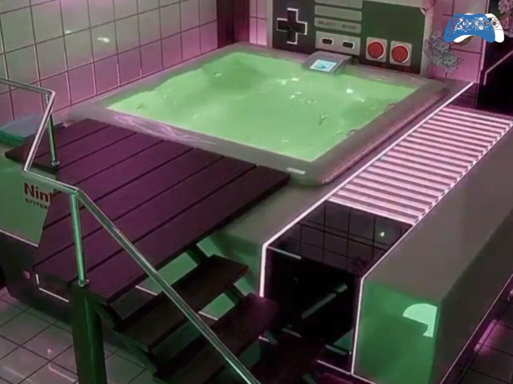 Piscina em formato de NES