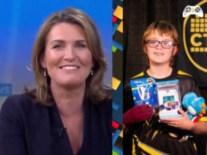 Apresentadora critica crianca tetris