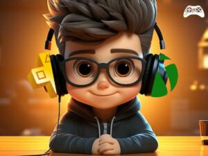 Menino PlayStation Xbox
