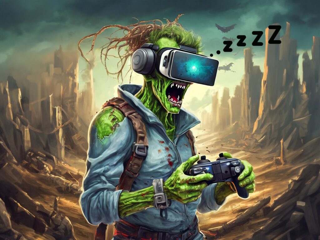 zombie gamer by Adobe Firefly